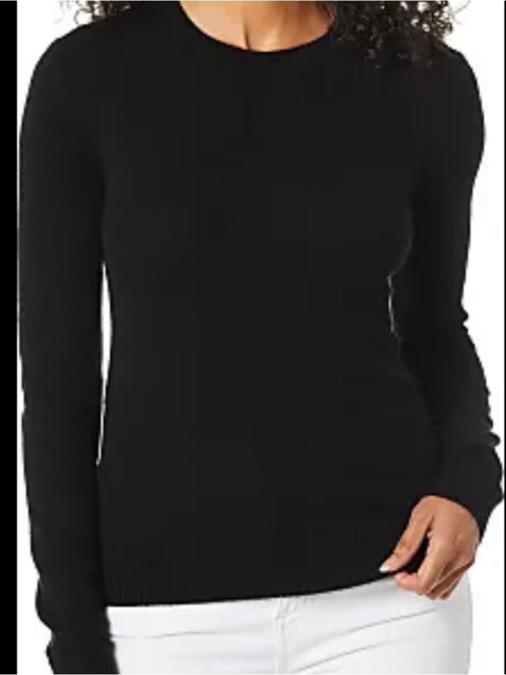 Theory Classic Black Crewneck Women's Sweater with Tie Back Size Small